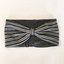 Indlæs billede til gallerivisning Pige Pandebånd med sølvtråd og lækker grå Stretch str. 8-14 år - TrikkerDesign