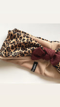 Indlæs billede til gallerivisning Leopardpandebånd i velour med beige velour