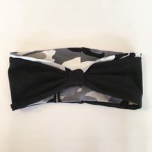 Indlæs billede til gallerivisning Pige pandebånd i army look og med sort sløjfe str. 8-14 år. - TrikkerDesign