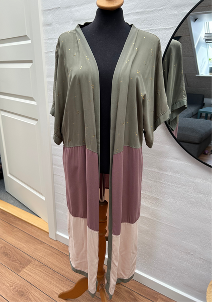 Strand kimono i 3 farver med guld prikker str. xs/m