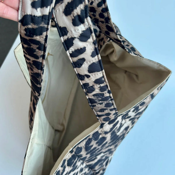 Shopper i quiltet dyreprint