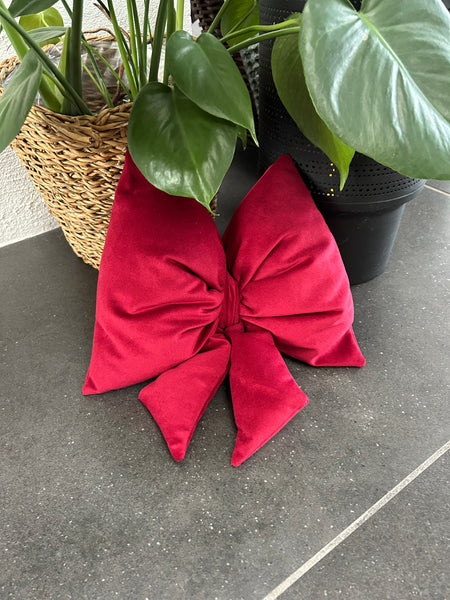 Velour sløjfe i varm rød ❤️