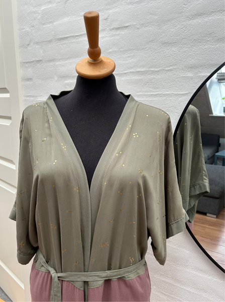 Strand kimono i 3 farver med guld prikker str. xs/m