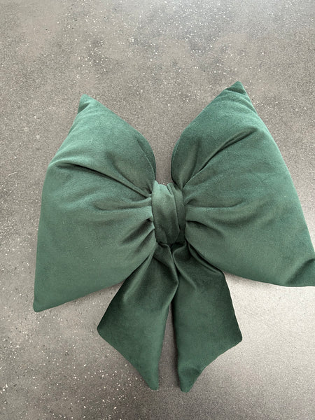 Velour sløjfe i skøn mørk grøn 🌲