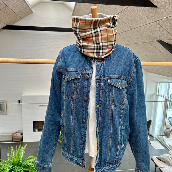 Halsedisse i tern med lysegråt fleece