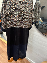 Indlæs billede til gallerivisning Kimono i dyreprint og blå viscose str.m/l
