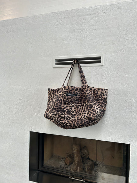 Shopper i quiltet dyreprint