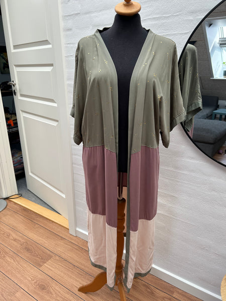 Strand kimono i 3 farver med guld prikker str. xs/m