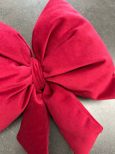 Velour sløjfe i varm rød ❤️