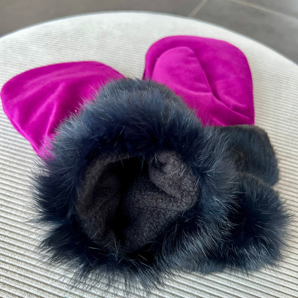 Bløde luffer i skønt blødt velour.