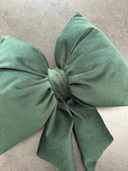 Velour sløjfe i skøn mørk grøn 🌲