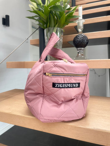 Makeup taske i skøn Rosa quilt og hanke.