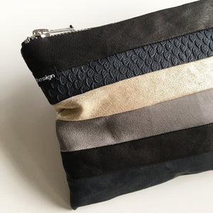 Clutch med "guld" stribe. - TrikkerDesign