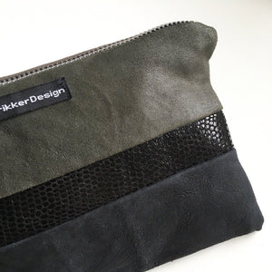 Clutch med præget "lak" skind. - TrikkerDesign