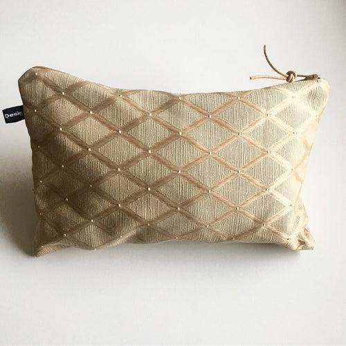 Clutch/makeup bag i beige - TrikkerDesign