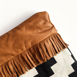 Clutch med frynser og tekstil - TrikkerDesign