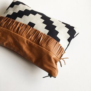 Clutch med frynser og tekstil - TrikkerDesign