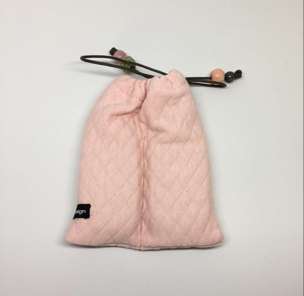 Babyalarm pose i lyserød med sort snor - TrikkerDesign