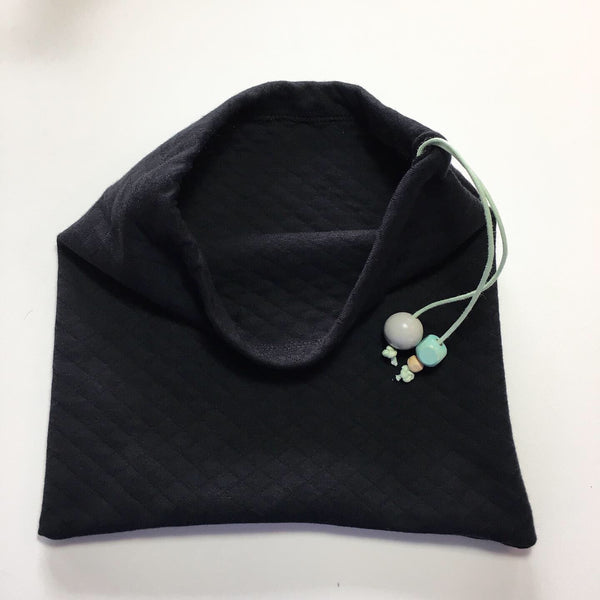 Øretelefon pose/ Tøjpose i sort quilt - TrikkerDesign