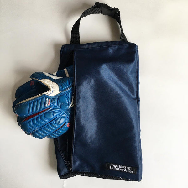 Målmandshandske taske i mørkeblå