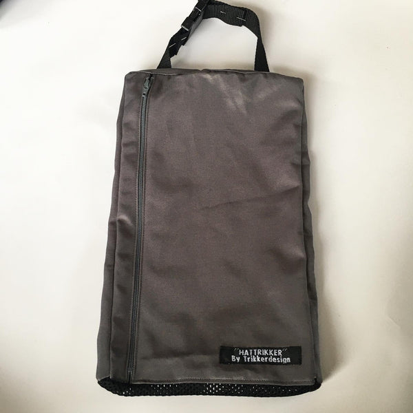 Målmandshandske taske i grå